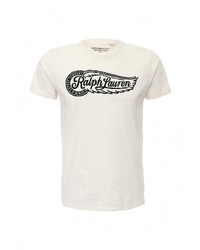 Мужская белая футболка с круглым вырезом с принтом от Denim &amp; Supply Ralph Lauren
