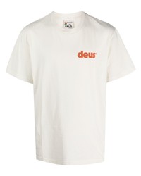 Мужская белая футболка с круглым вырезом с принтом от Deus Ex Machina