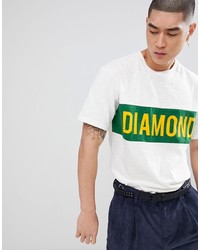 Мужская белая футболка с круглым вырезом с принтом от Diamond Supply