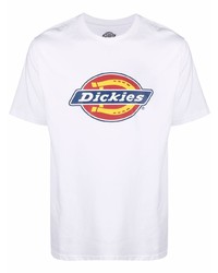 Мужская белая футболка с круглым вырезом с принтом от Dickies Construct