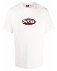 Мужская белая футболка с круглым вырезом с принтом от Dickies Construct