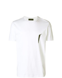 Мужская белая футболка с круглым вырезом с принтом от Diesel Black Gold