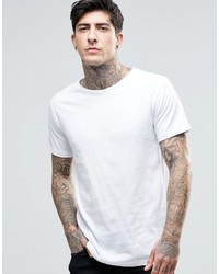 Мужская белая футболка с круглым вырезом с принтом от Dr. Denim