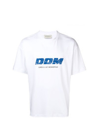 Мужская белая футболка с круглым вырезом с принтом от Drôle De Monsieur