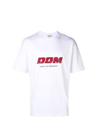 Мужская белая футболка с круглым вырезом с принтом от Drôle De Monsieur