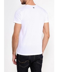 Мужская белая футболка с круглым вырезом с принтом от Duck and Cover
