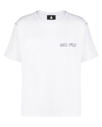 Мужская белая футболка с круглым вырезом с принтом от DUOltd