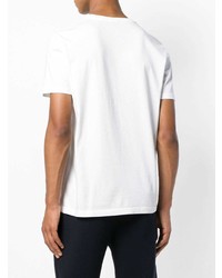 Мужская белая футболка с круглым вырезом с принтом от Dirk Bikkembergs