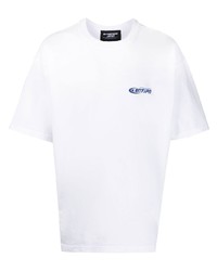 Мужская белая футболка с круглым вырезом с принтом от Enterprise Japan