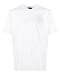Мужская белая футболка с круглым вырезом с принтом от Ermenegildo Zegna