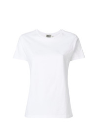 Женская белая футболка с круглым вырезом с принтом от Fausto Puglisi