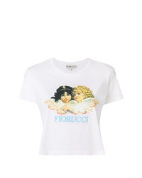 Женская белая футболка с круглым вырезом с принтом от Fiorucci