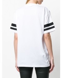 Женская белая футболка с круглым вырезом с принтом от Nil & Mon