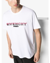 Мужская белая футболка с круглым вырезом с принтом от Givenchy