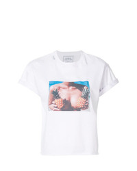 Женская белая футболка с круглым вырезом с принтом от Forte Dei Marmi Couture