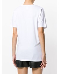 Женская белая футболка с круглым вырезом с принтом от Nil & Mon
