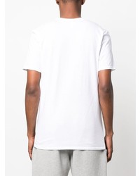 Мужская белая футболка с круглым вырезом с принтом от WESTFALL
