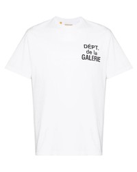 Мужская белая футболка с круглым вырезом с принтом от GALLERY DEPT.