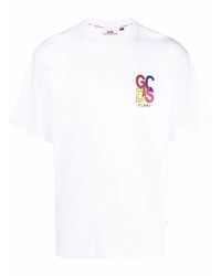 Мужская белая футболка с круглым вырезом с принтом от Gcds