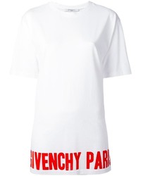 Женская белая футболка с круглым вырезом с принтом от Givenchy