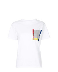 Женская белая футболка с круглым вырезом с принтом от Golden Goose Deluxe Brand