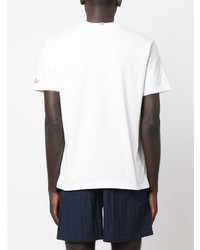 Мужская белая футболка с круглым вырезом с принтом от MC2 Saint Barth