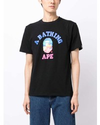 Мужская белая футболка с круглым вырезом с принтом от A Bathing Ape