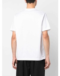 Мужская белая футболка с круглым вырезом с принтом от Junya Watanabe
