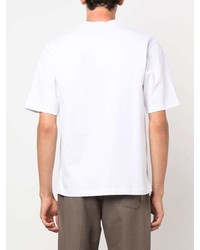 Мужская белая футболка с круглым вырезом с принтом от Jacquemus