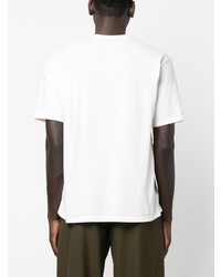 Мужская белая футболка с круглым вырезом с принтом от KAPITAL