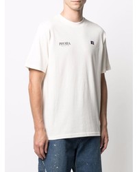Мужская белая футболка с круглым вырезом с принтом от PHOBIA