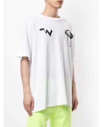 Мужская белая футболка с круглым вырезом с принтом от Off-White