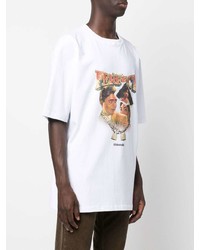 Мужская белая футболка с круглым вырезом с принтом от Ahluwalia