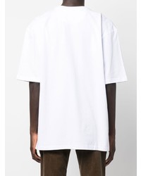 Мужская белая футболка с круглым вырезом с принтом от Ahluwalia