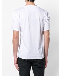 Мужская белая футболка с круглым вырезом с принтом от Poan
