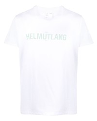 Мужская белая футболка с круглым вырезом с принтом от Helmut Lang