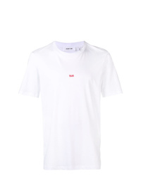 Мужская белая футболка с круглым вырезом с принтом от Helmut Lang