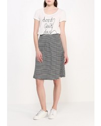 Женская белая футболка с круглым вырезом с принтом от Ichi