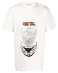 Мужская белая футболка с круглым вырезом с принтом от Ih Nom Uh Nit