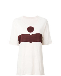 Женская белая футболка с круглым вырезом с принтом от Isabel Marant Etoile