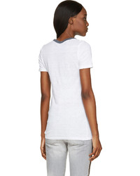 Женская белая футболка с круглым вырезом с принтом от Etoile Isabel Marant
