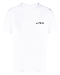 Мужская белая футболка с круглым вырезом с принтом от Jacquemus