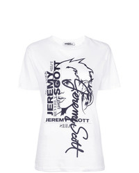 Женская белая футболка с круглым вырезом с принтом от Jeremy Scott