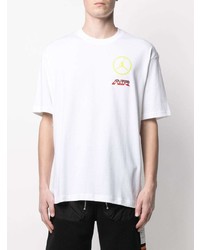Мужская белая футболка с круглым вырезом с принтом от Nike