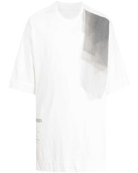 Мужская белая футболка с круглым вырезом с принтом от Julius