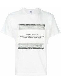 Мужская белая футболка с круглым вырезом с принтом от Julius