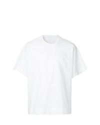 Мужская белая футболка с круглым вырезом с принтом от Juun.J
