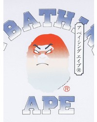 Мужская белая футболка с круглым вырезом с принтом от A Bathing Ape