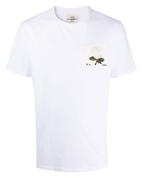 Мужская белая футболка с круглым вырезом с принтом от Kent & Curwen