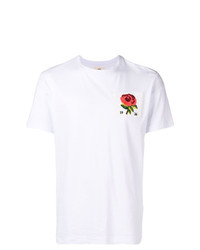 Мужская белая футболка с круглым вырезом с принтом от Kent & Curwen